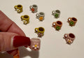 miniature ceramic  flower coffee mugs- in various color choices