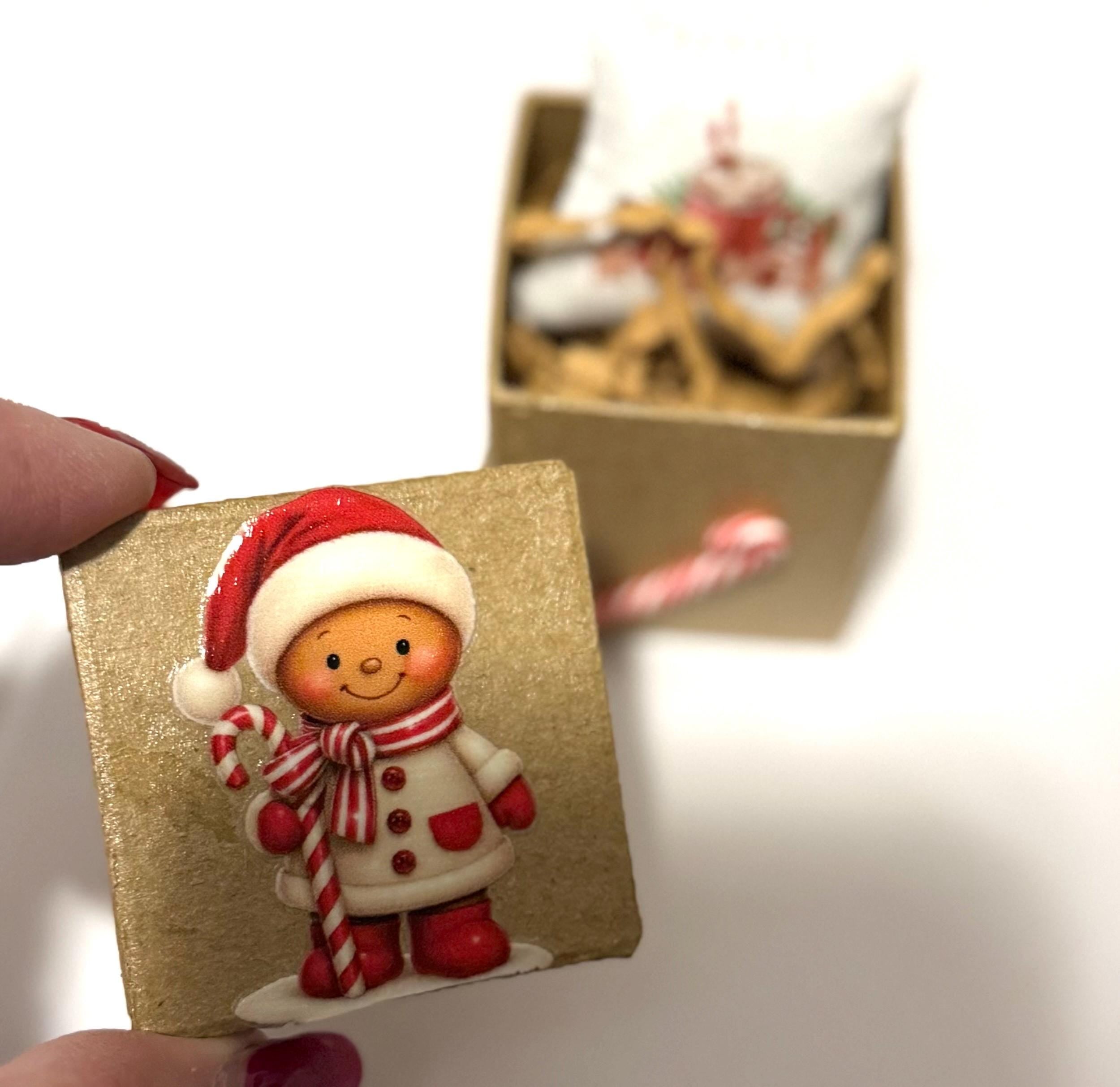 Miniature Christmas theme Gift Boxes with miniature pillows inside