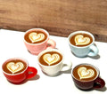 Miniature Heart Coffee Latte Mugs