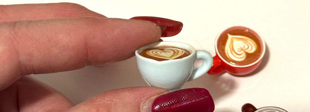 Miniature Heart Coffee Latte Mugs