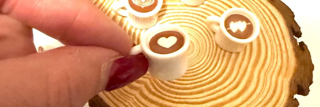 Miniature Heart Coffee Latte Mugs