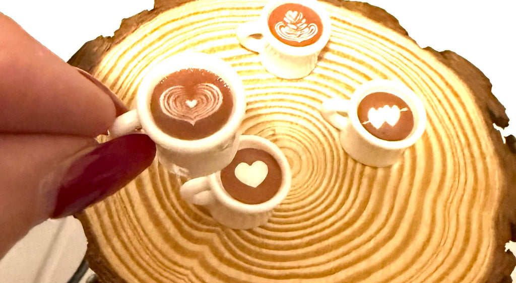Miniature Heart Coffee Latte Mugs