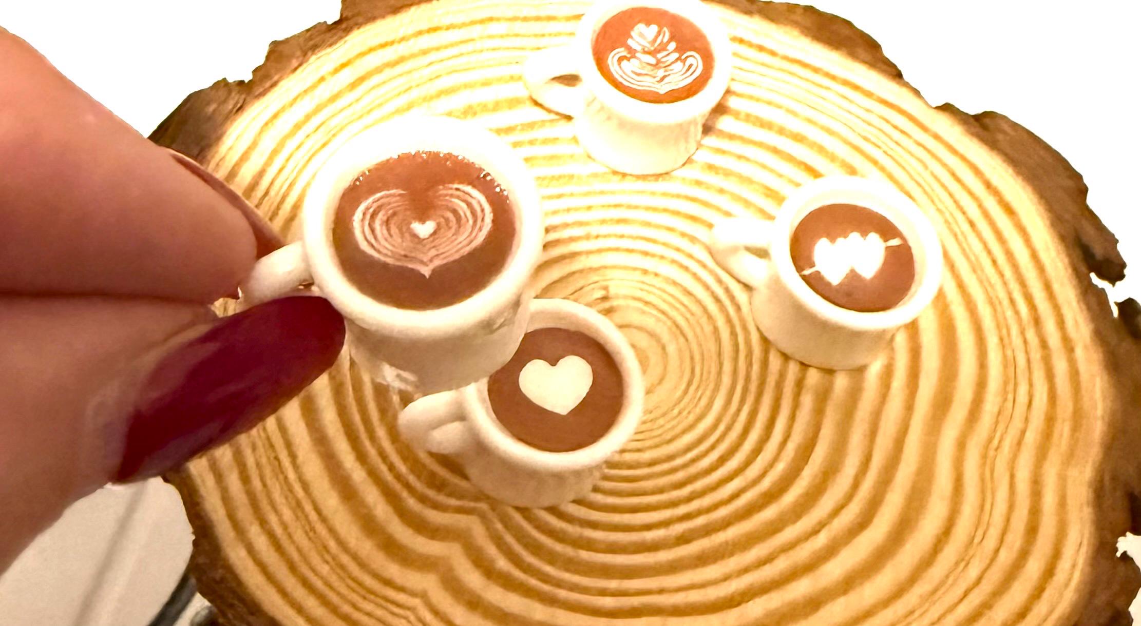 Miniature Heart Coffee Latte Mugs