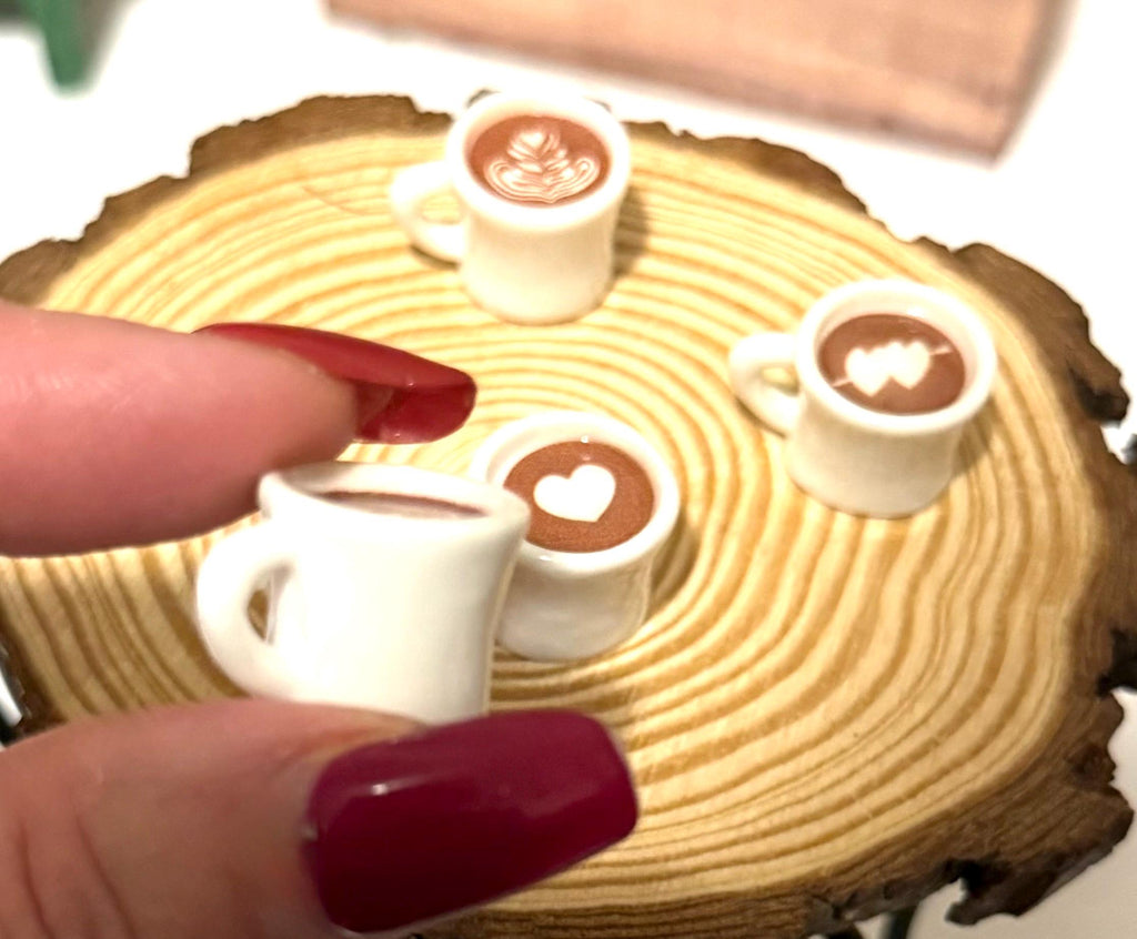 Miniature Heart Coffee Latte Mugs