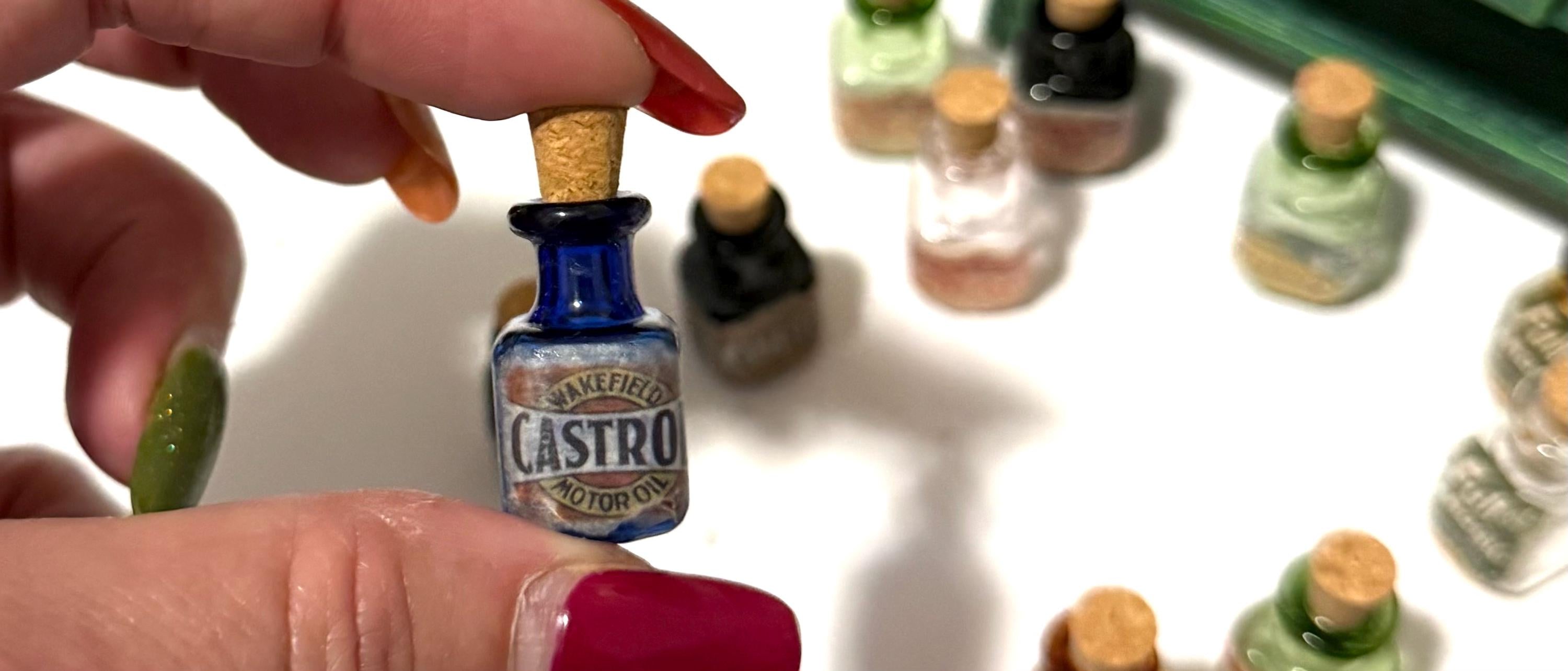 Miniature Vintage Product Designed Glass Bottle Jars