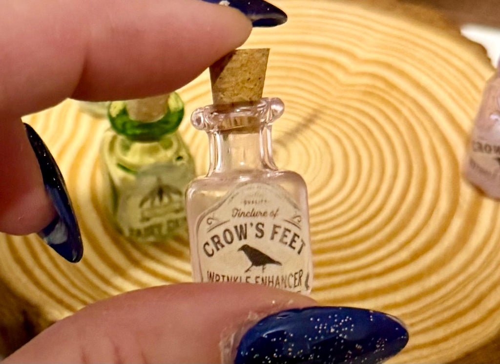 Miniature Apothecary designed Glass Jars with cork