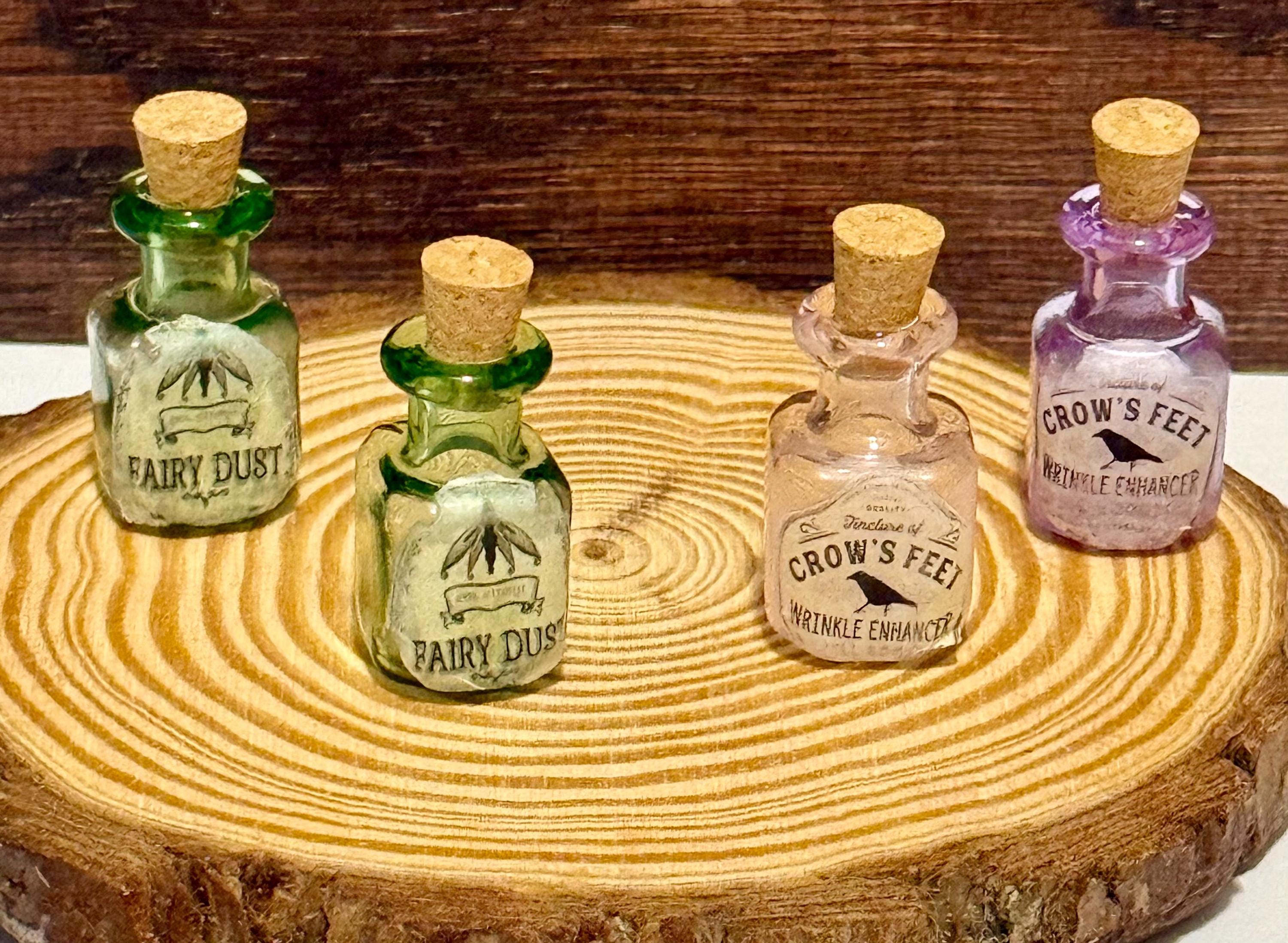 Miniature Apothecary designed Glass Jars with cork