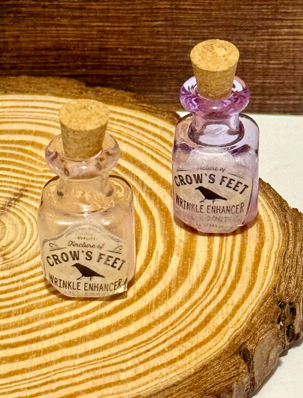 Miniature Apothecary designed Glass Jars with cork