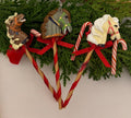 Miniature Vintage Toy Stick Horses-Christmas