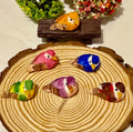 Miniature Woodland colorful Mushroom Birds