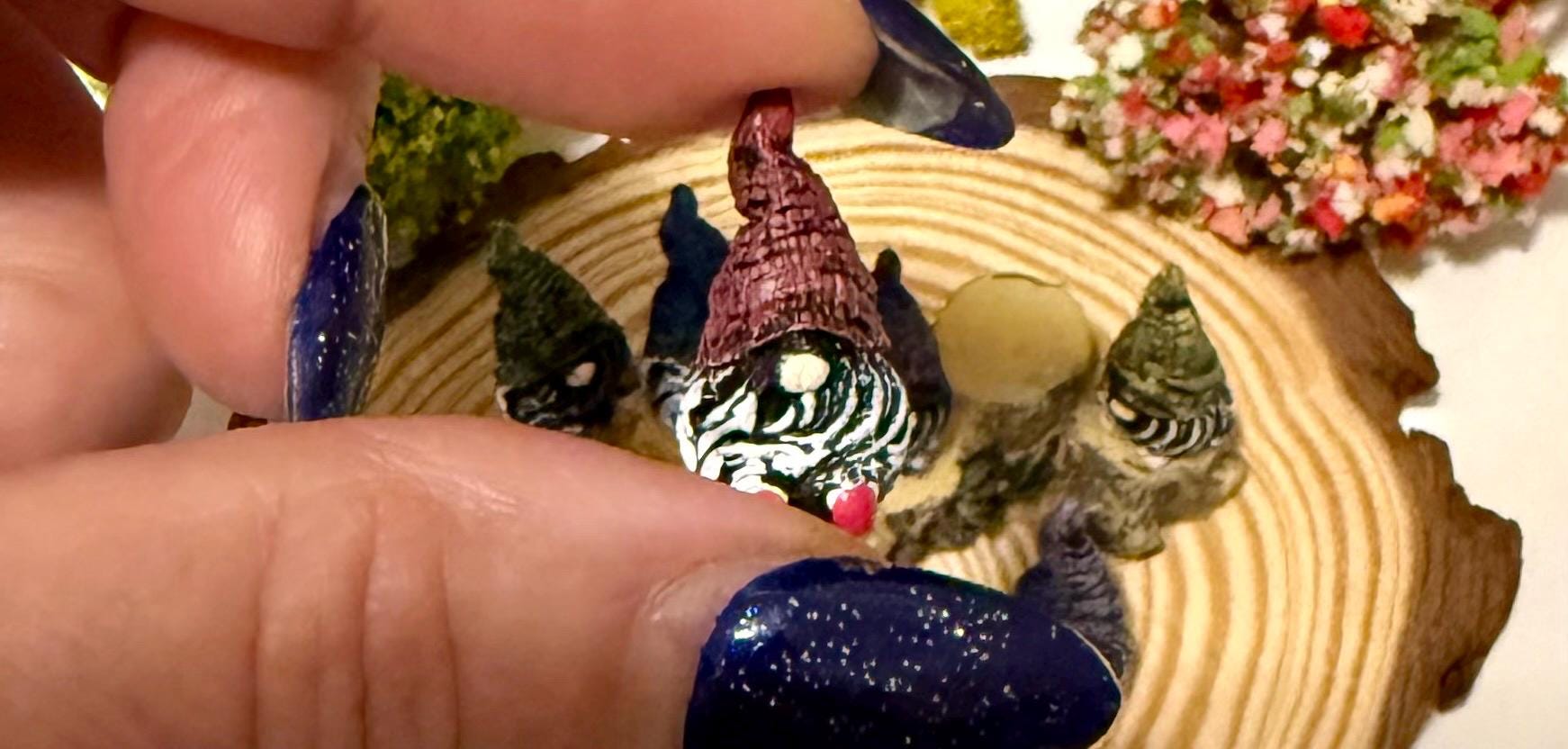 Miniature Woodland Gnome figurines