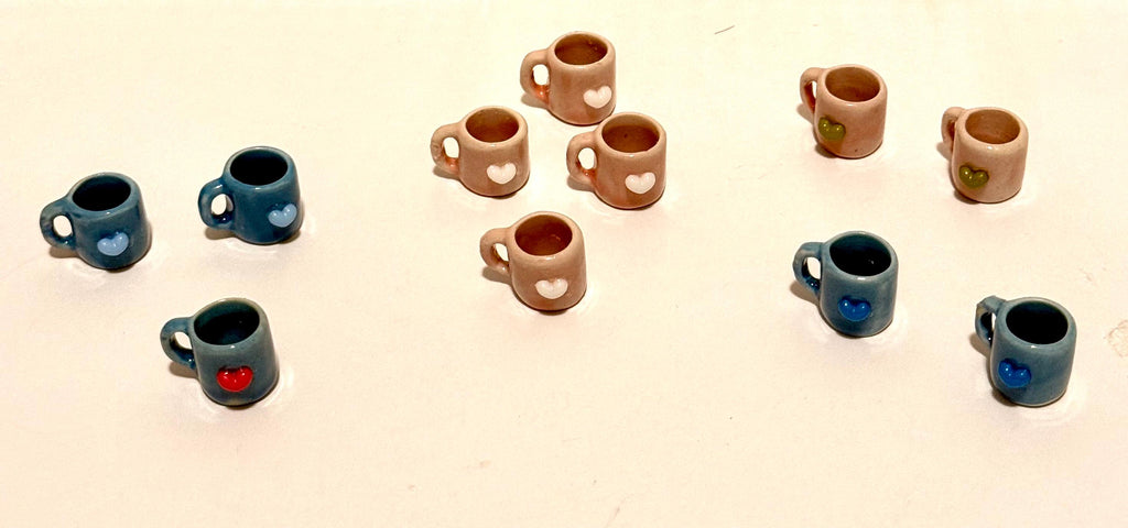 miniature heart coffee mugs