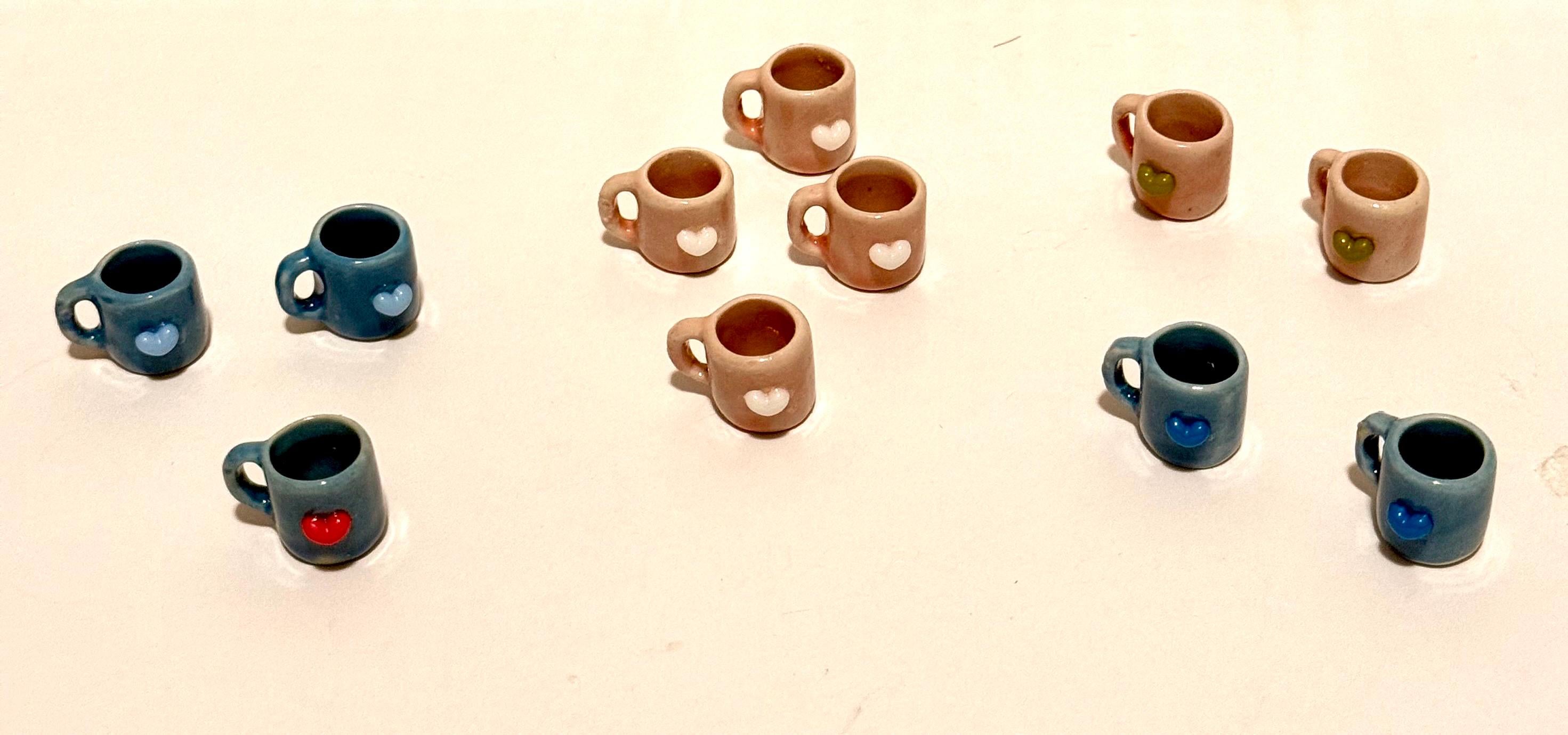 miniature heart coffee mugs