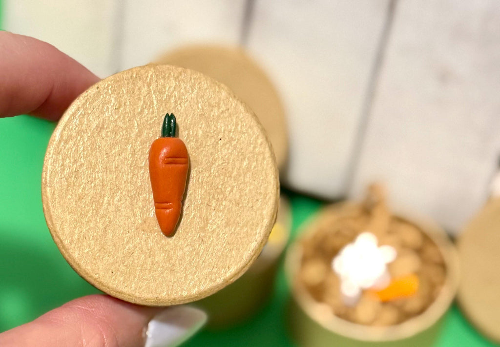 Miniature Paper Mache Easter Gift Box with miniatures