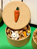 Miniature Paper Mache Easter Gift Box with miniatures