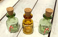 Miniature vintage glass Christmas Jar with Candy Cane or snowflakes