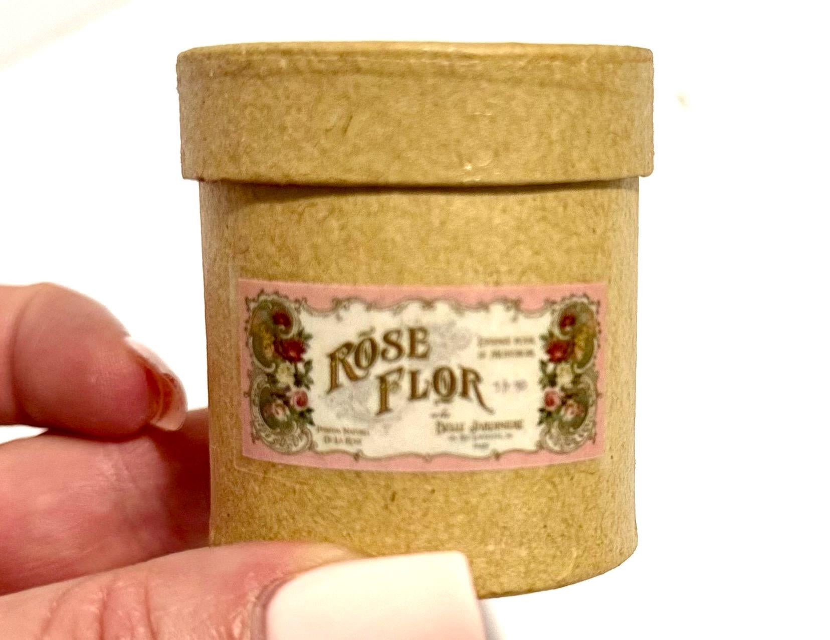 Miniature Paper Mache Gift Box:French Floral Themed with miniatures
