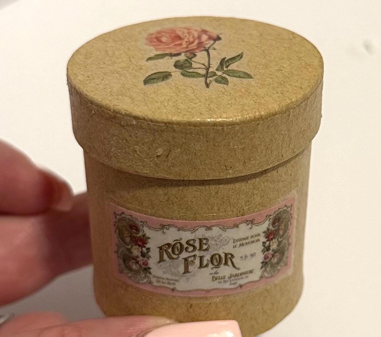 Miniature Paper Mache Gift Box:French Floral Themed with miniatures