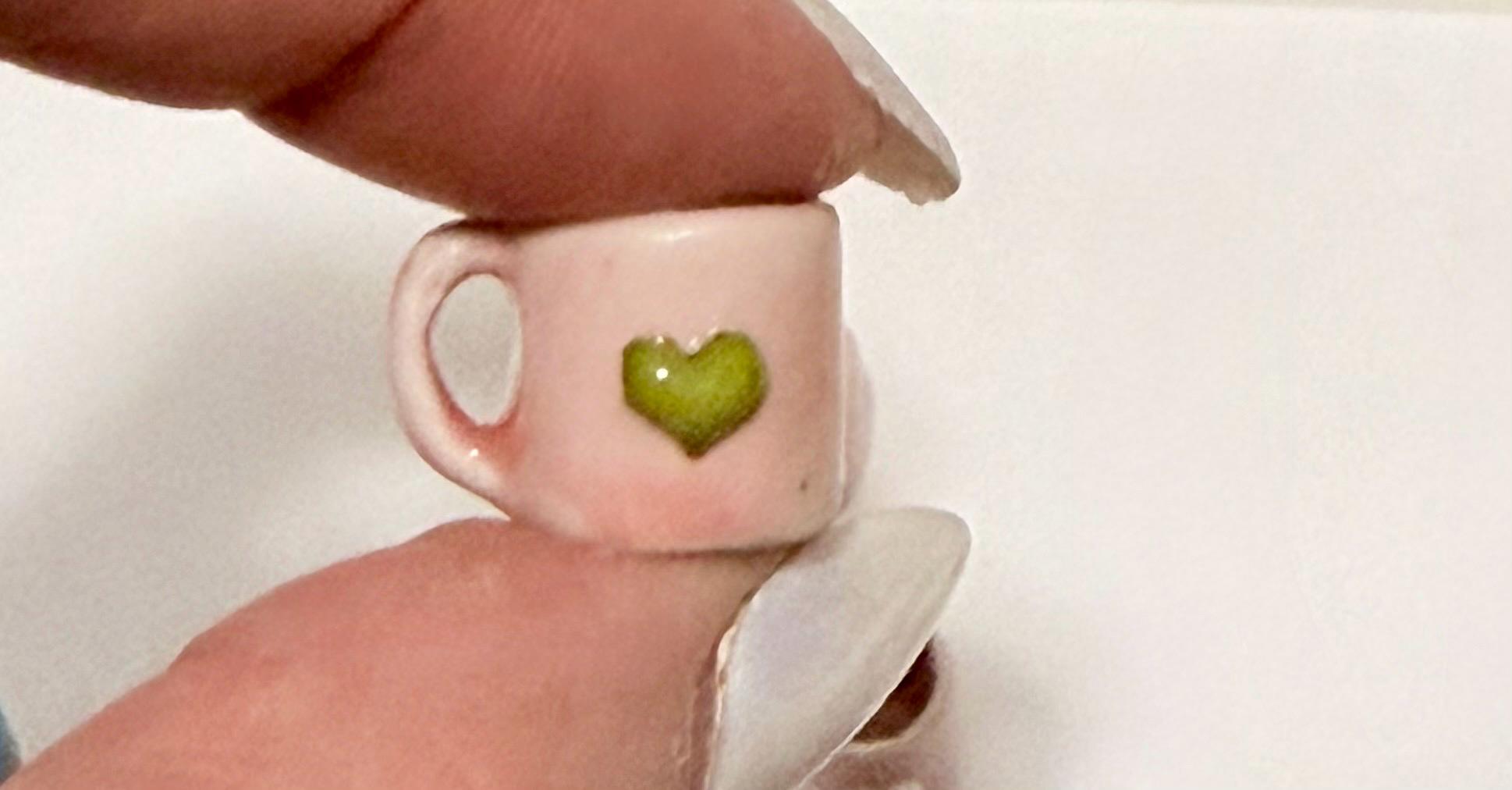 miniature heart coffee mugs