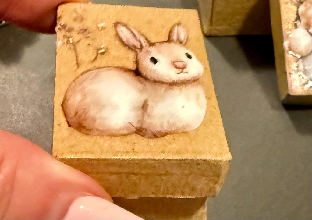 Miniature Easter Bunny Gift Box with miniatures