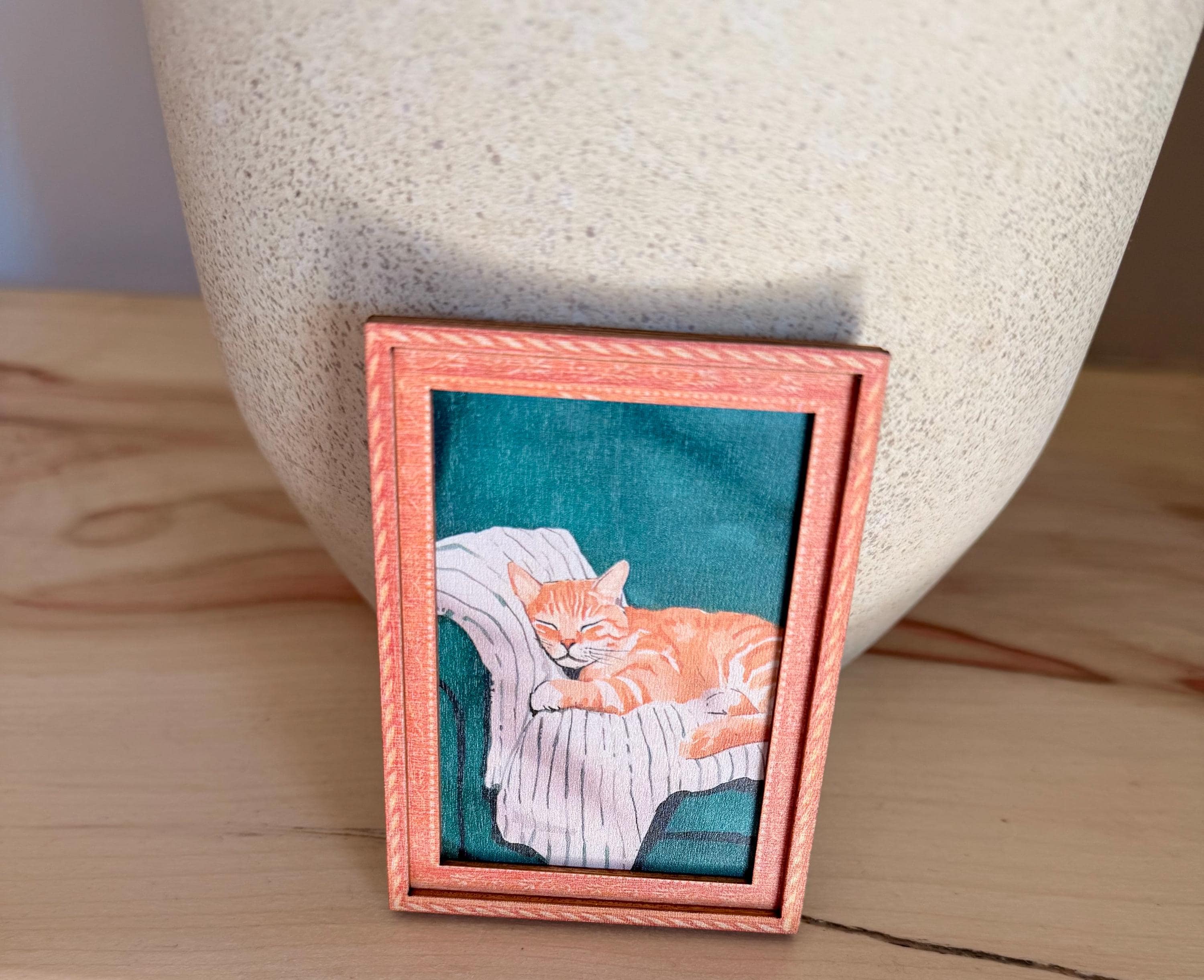 Decorative art framed cat fridge magnets