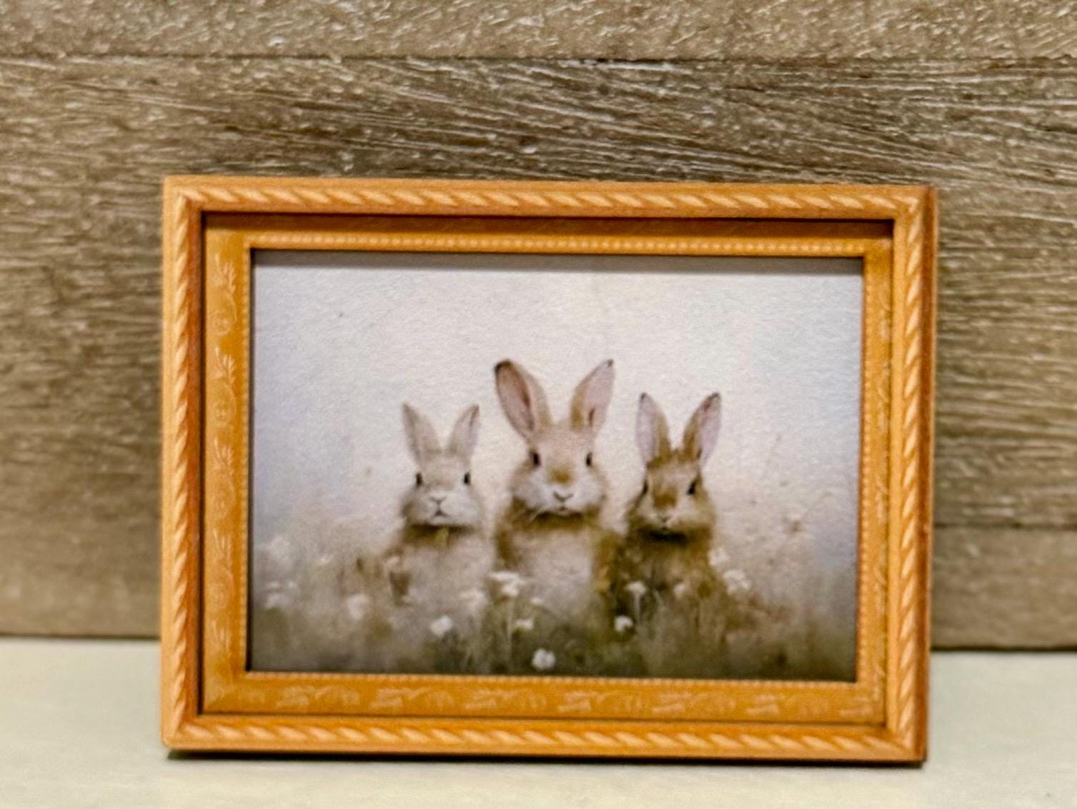 Decorative art framed Easter Bunny magnets