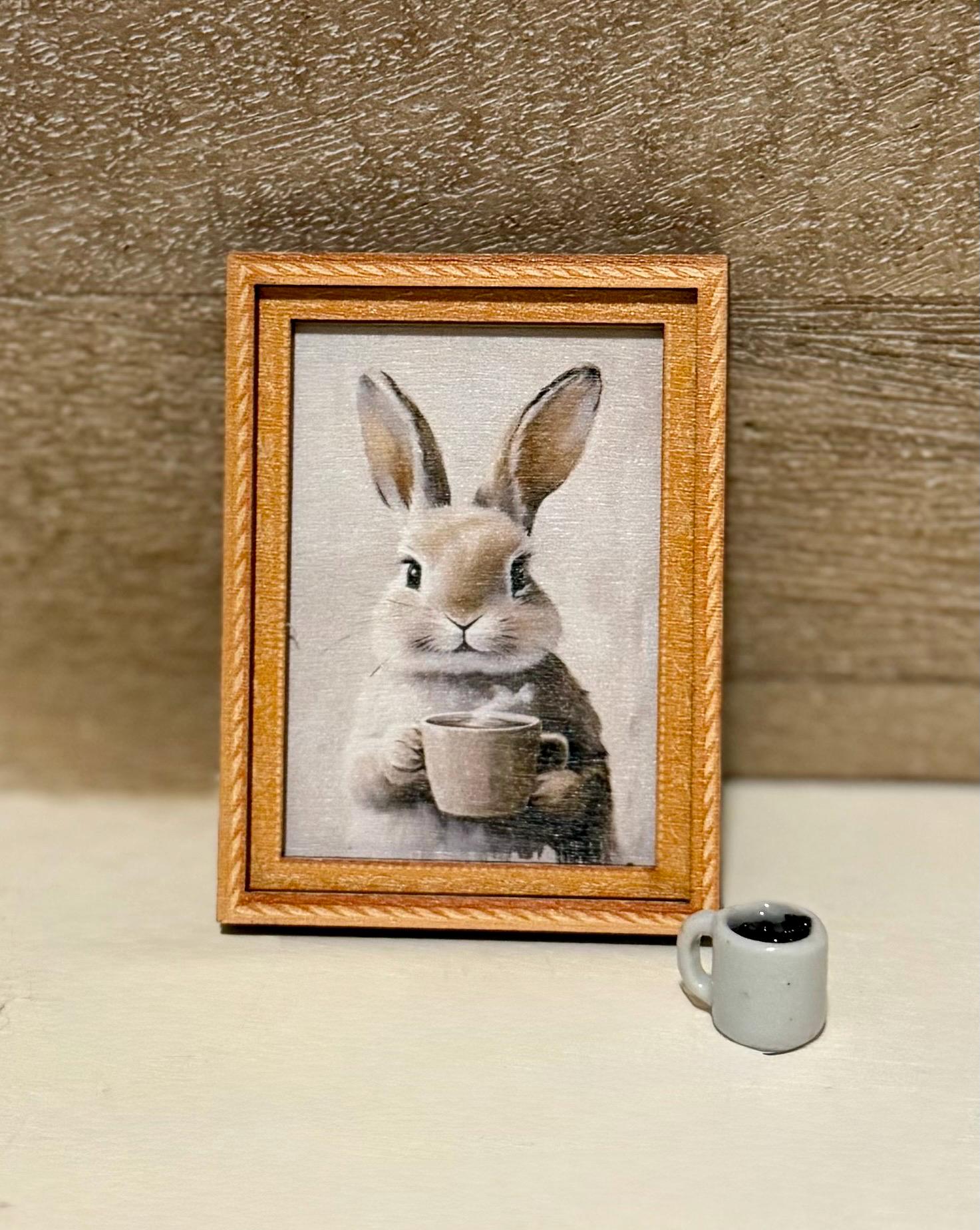 Decorative art framed Easter Bunny magnets
