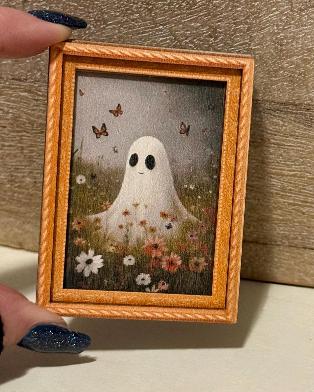 Decorative ghost art framed fridge magnets