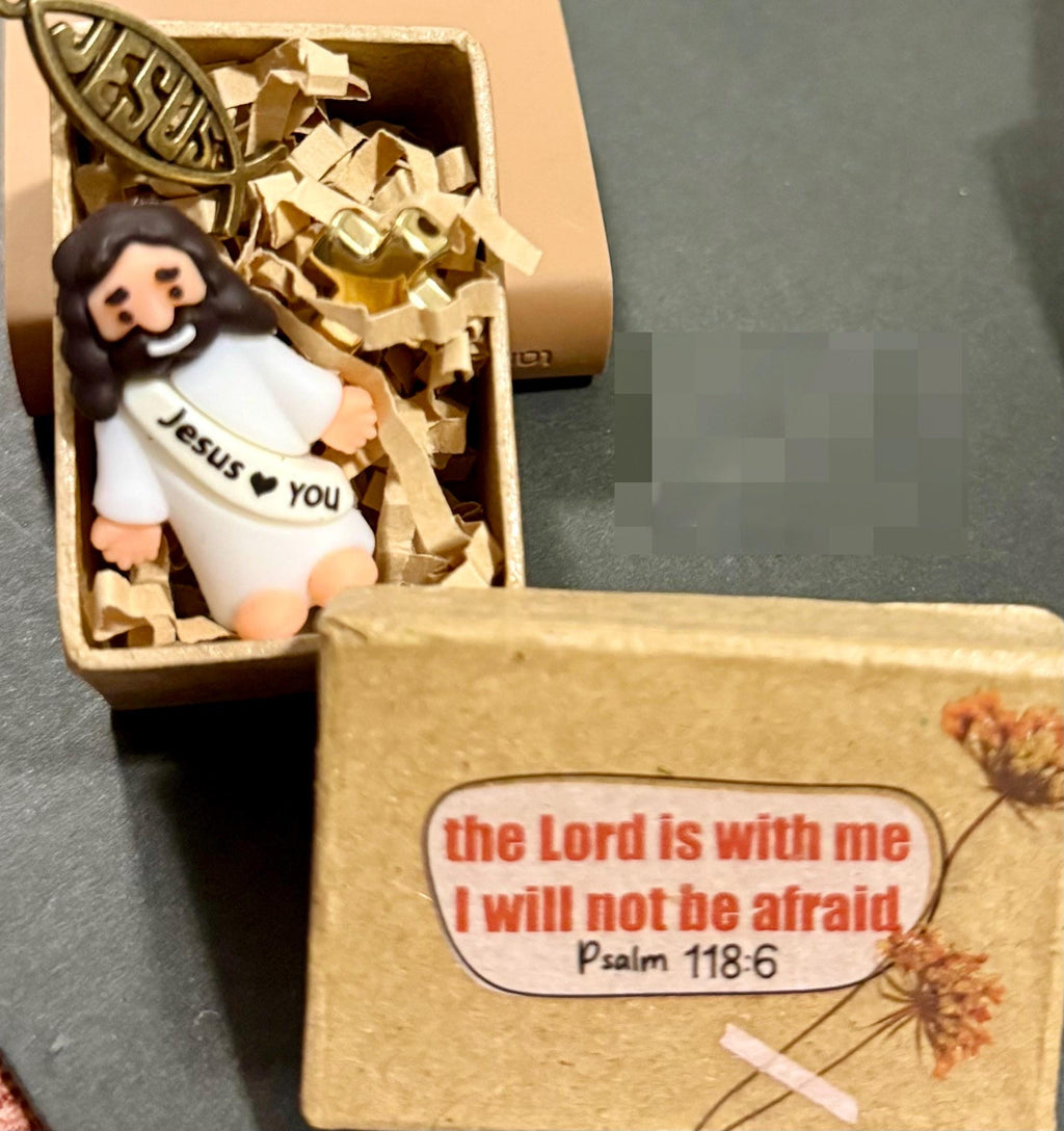 Miniature paper Mache Inspirational Jesus gift boxes