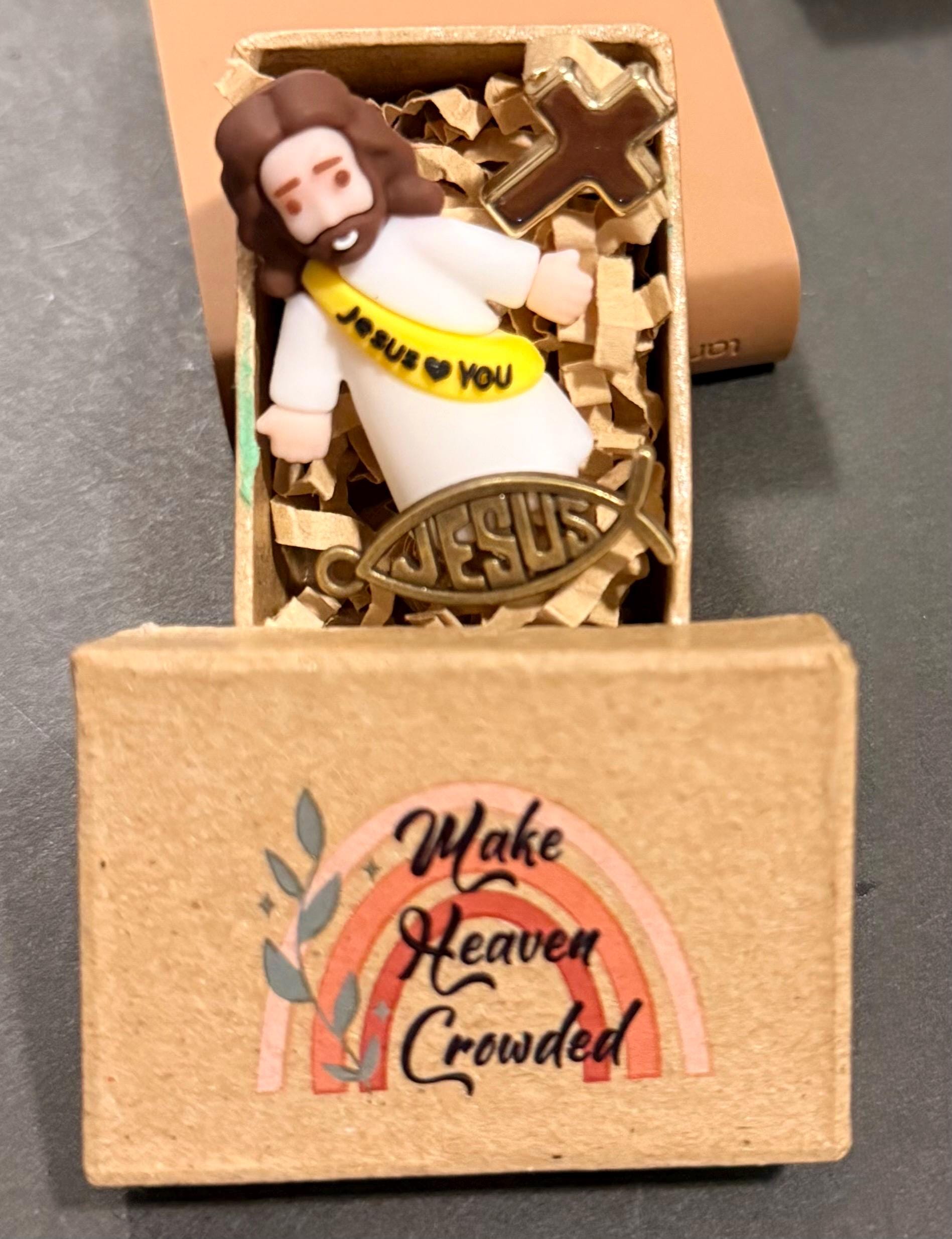 Miniature paper Mache Inspirational Jesus gift boxes