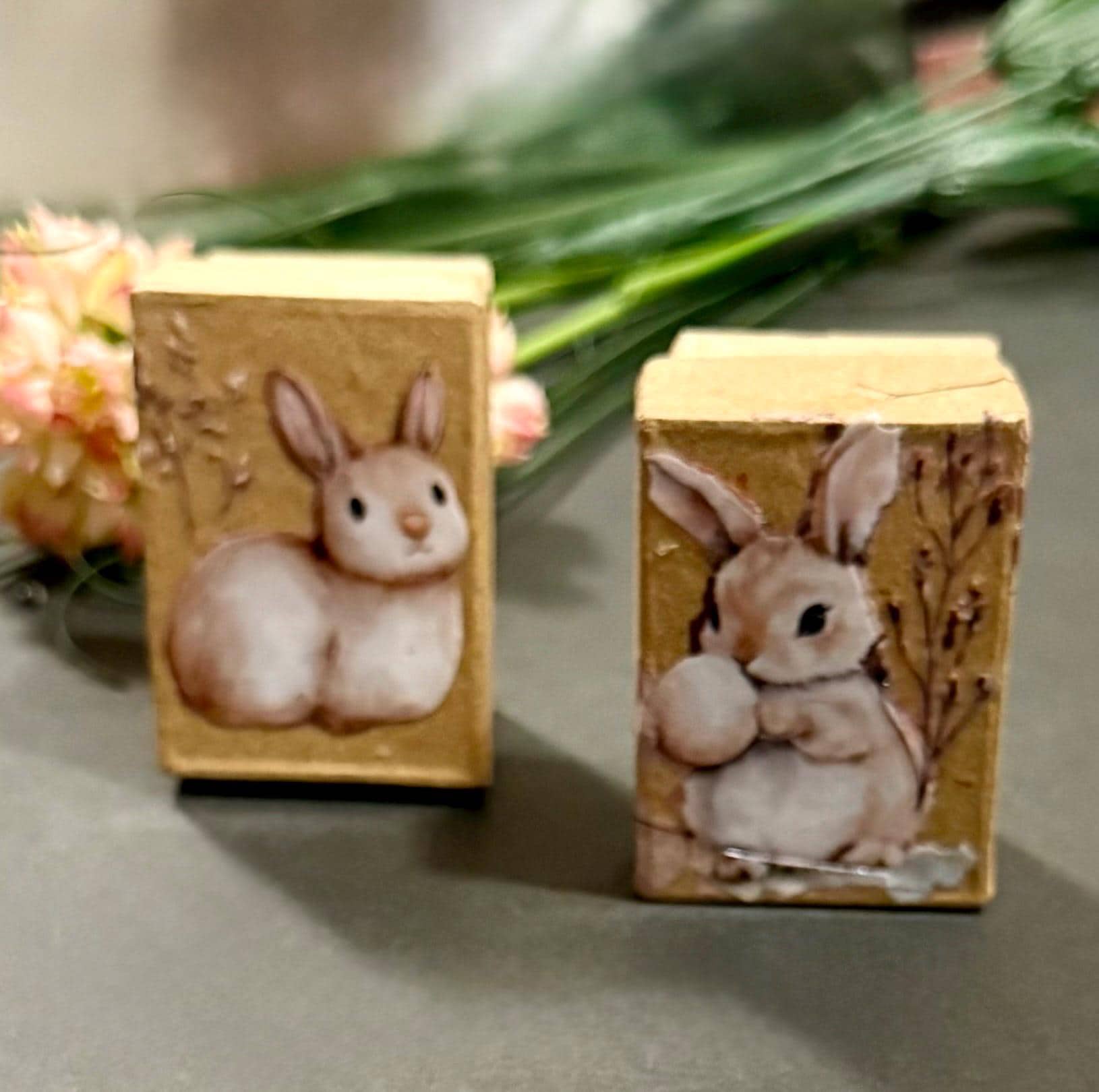 Miniature Easter Bunny Gift Box with miniatures