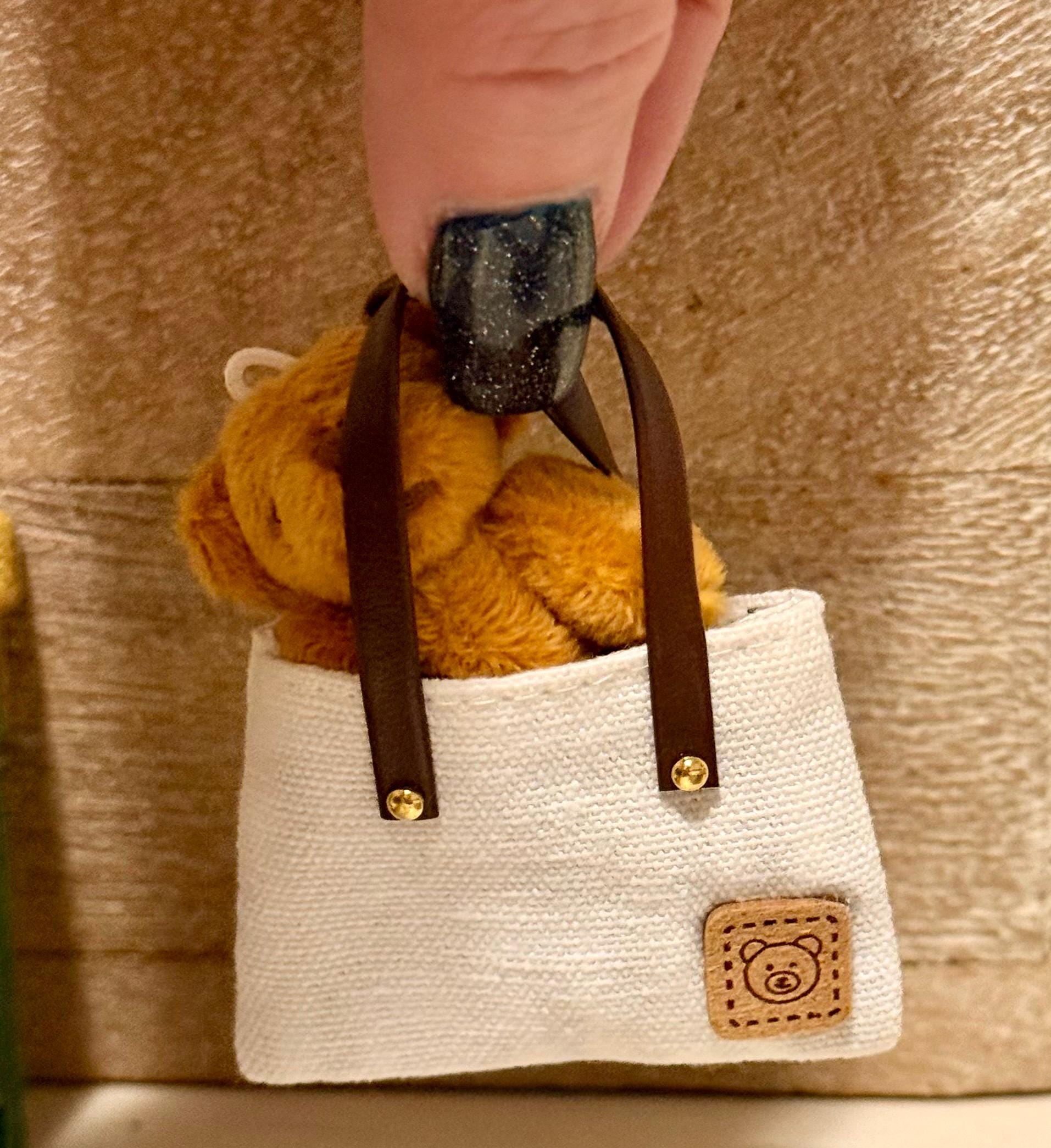 Miniature Handbag purse -includes a teddy bear