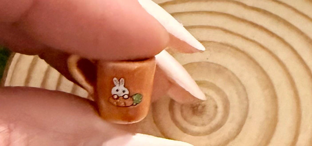 Miniature Easter Bunny coffee mugs
