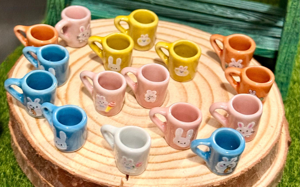Miniature Easter Bunny coffee mugs