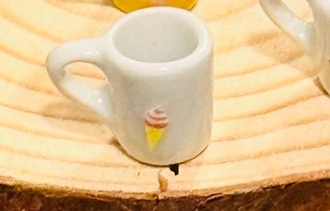 Miniature coffee mugs-bees,rainbow,clouds,ducks,flowers