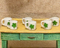 Miniature  4 leaf clover ceramic coffee mug-Saint Patrick’s Day