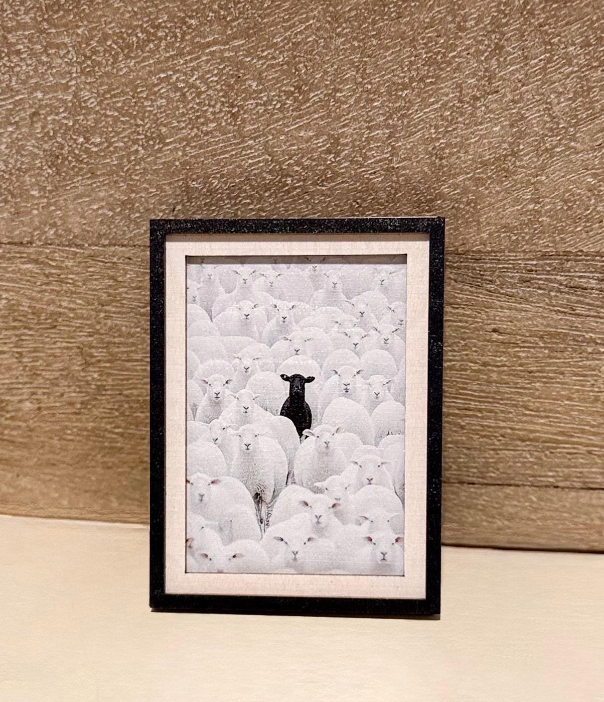 Decorative art framed fridge magnets-sheep