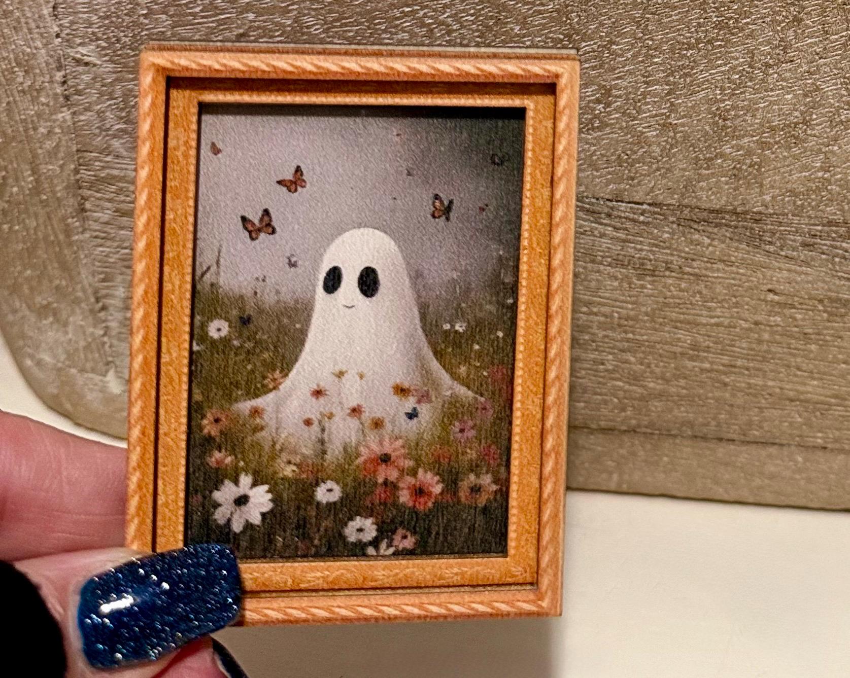 Decorative ghost art framed fridge magnets