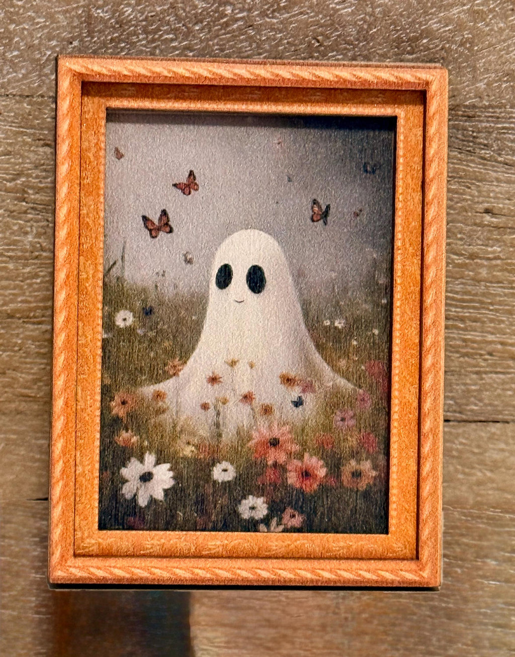 Decorative ghost art framed fridge magnets