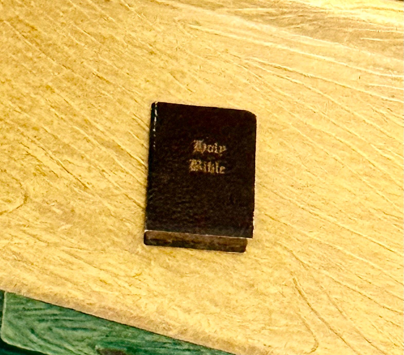 Miniature vintage Holy Bible - dollhouse scale