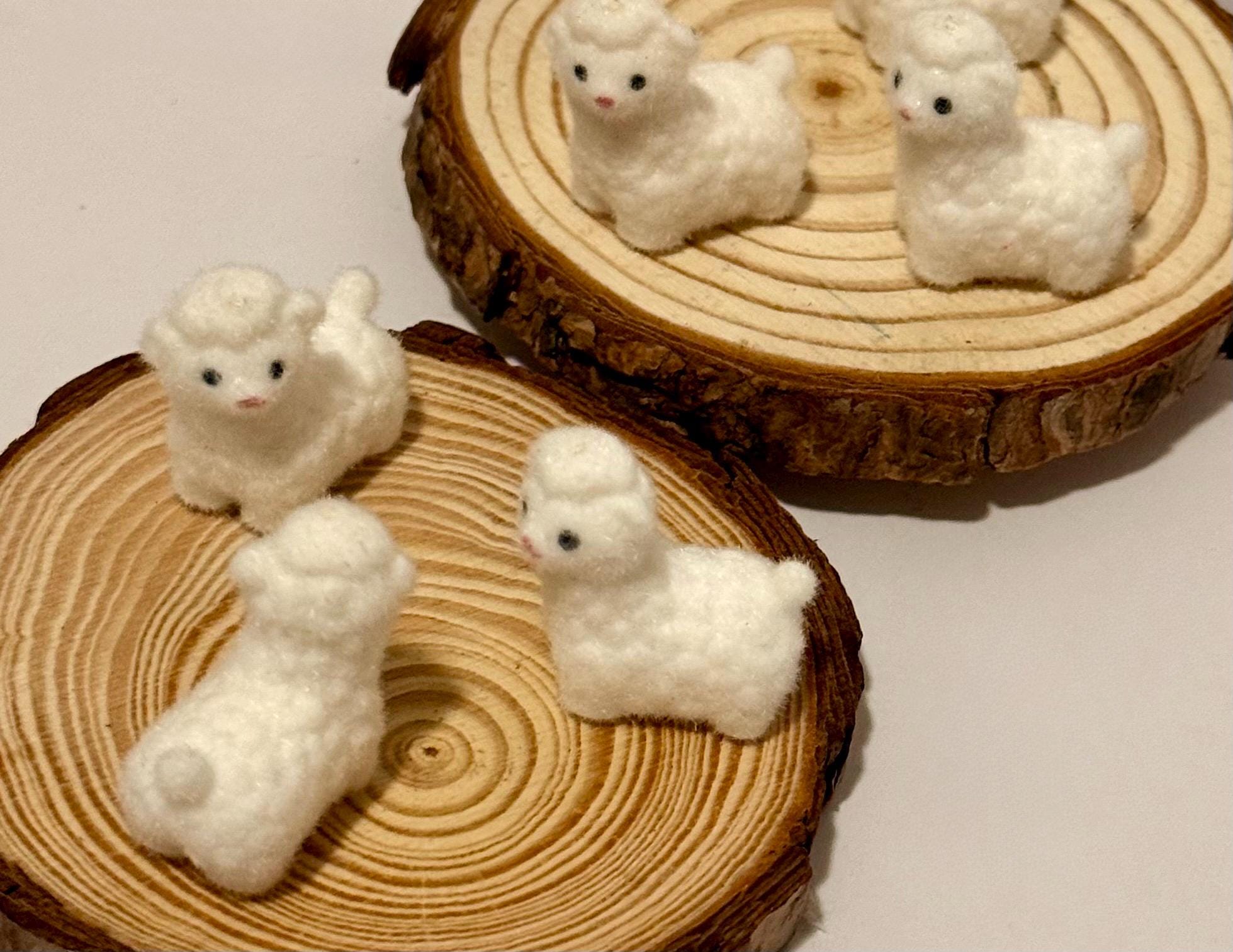 Miniature Flocked baby lamb