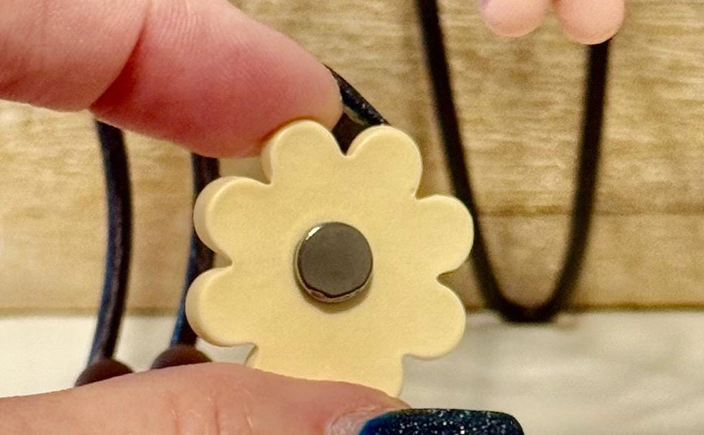 Daisy Boho flower magnets : set of 4