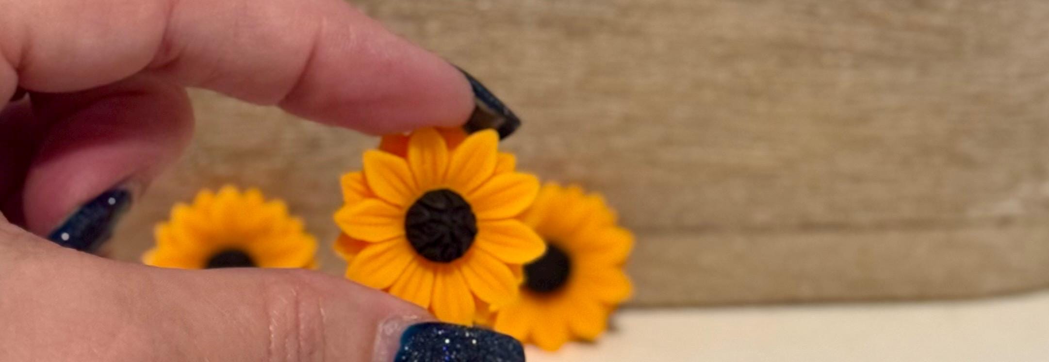 Colorful Sunflower Magnets : set of 3