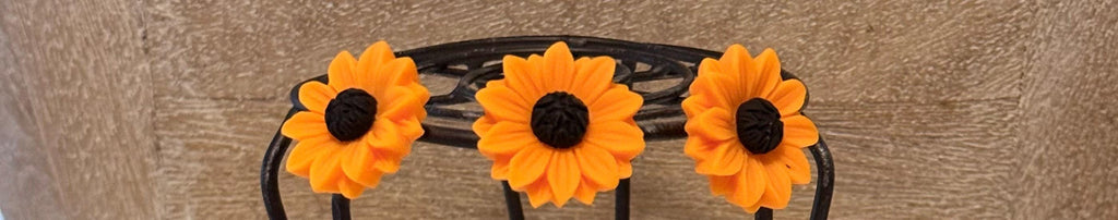 Colorful Sunflower Magnets : set of 3