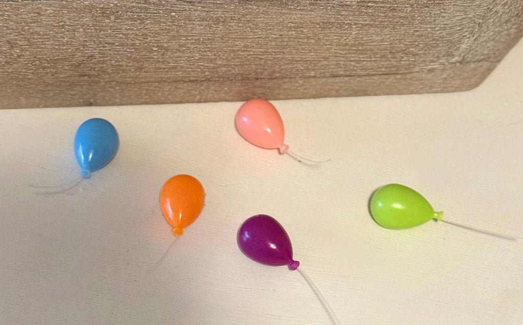 Colorful Balloon Magnets with string : set of 6-Birthday,celebration,Fun