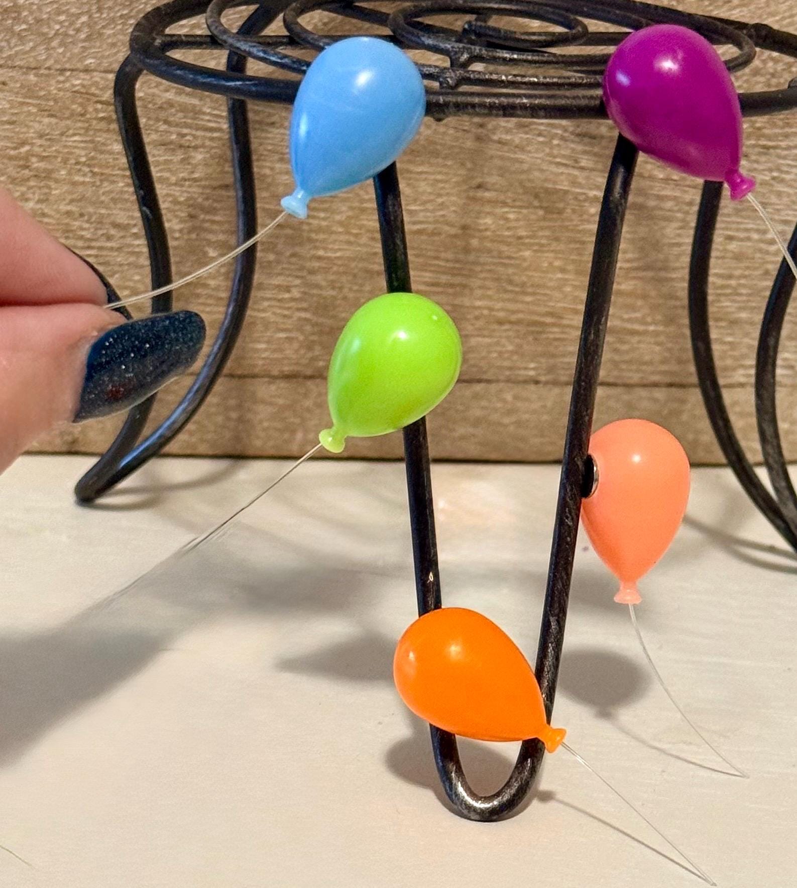 Colorful Balloon Magnets with string : set of 6-Birthday,celebration,Fun