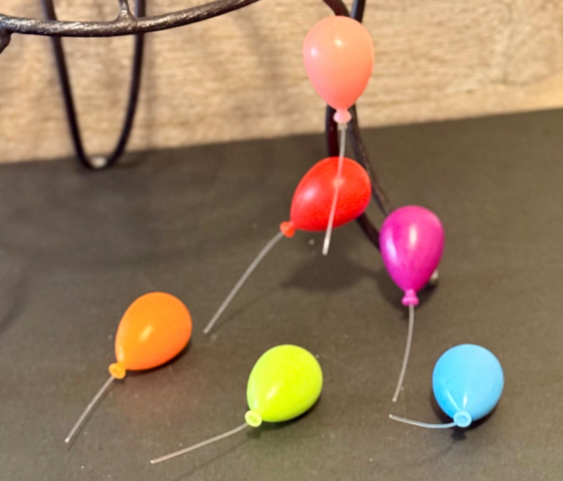 Colorful Balloon Magnets with string : set of 6-Birthday,celebration,Fun