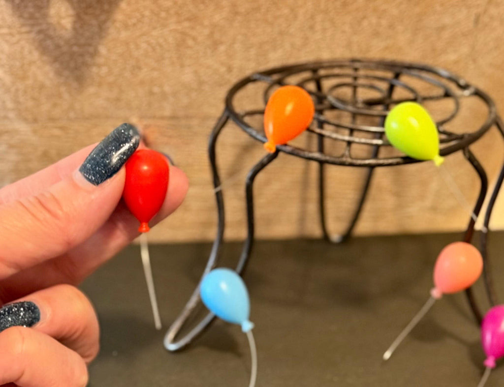 Colorful Balloon Magnets with string : set of 6-Birthday,celebration,Fun