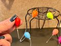 Colorful Balloon Magnets with string : set of 6-Birthday,celebration,Fun