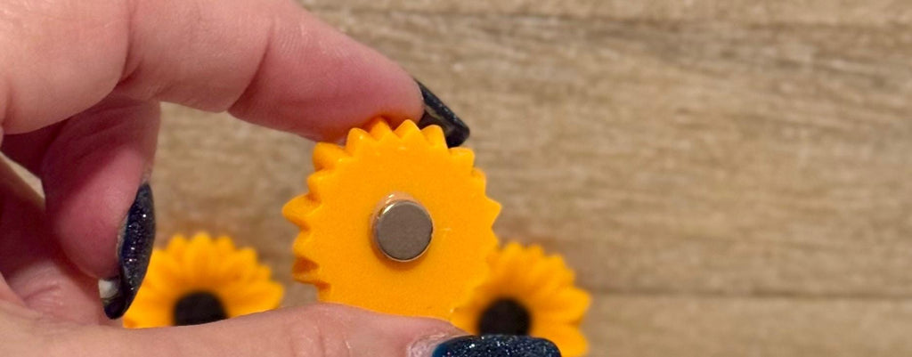 Colorful Sunflower Magnets : set of 3